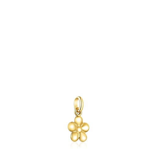 Colgante Fragile Nature flor con baño de oro 18 kt sobre plata