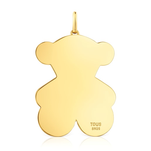 Dije grande oso con baño de oro 18 kt sobre plata 38 mm Sweet Dolls