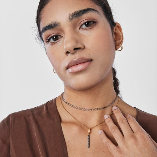 תליון TOUS Bear Row בשני גוונים עם צלליות דובונים