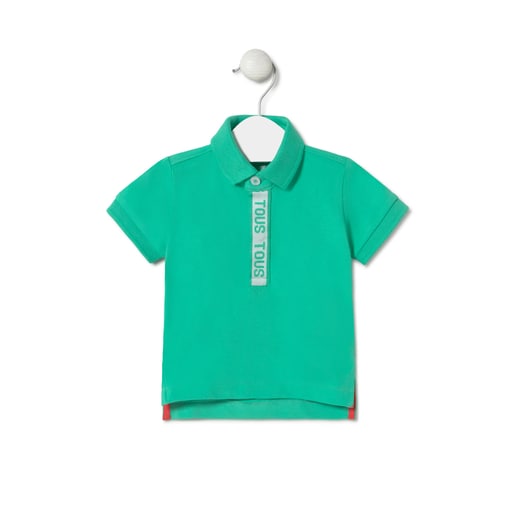 Piqué polo t-shirt in Casual green