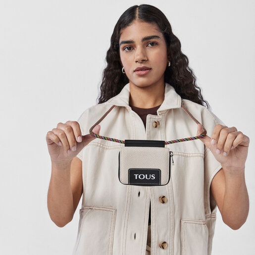 ベージュのミディアムコインパース TOUS Empire Cotton