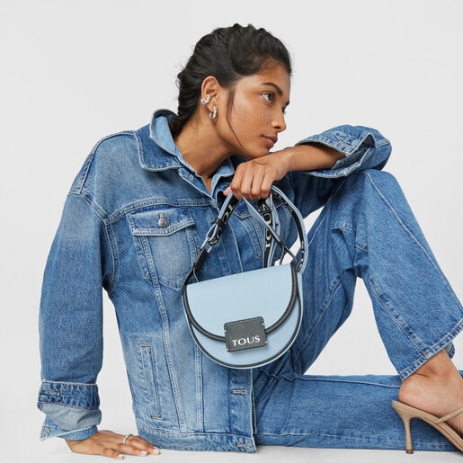 Sac à bandoulière TOUS Halfmoon petit bleu