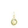 Silver vermeil Reversible pendant with prasiolite Alma Motif