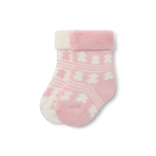 Pack de 2 pares de calcetines de bebé SSocks rosa