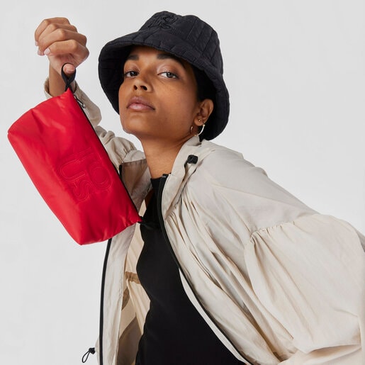 コーラルカラーのメイクポーチ TOUS Balloon Soft