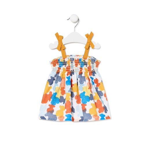 Vestido de alças de menina Jeans multicolor