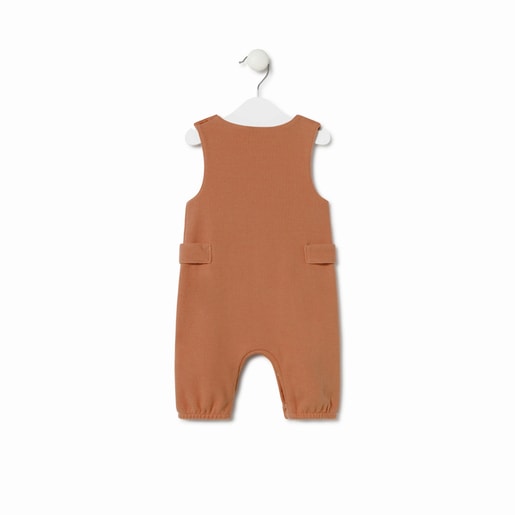 Baby playsuit in Geome beige