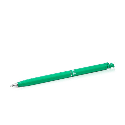 Penna cromata verde con Bold Bear