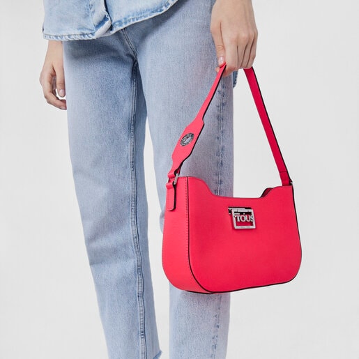 Fluorescent pink leather TOUS Legacy Baguette bag
