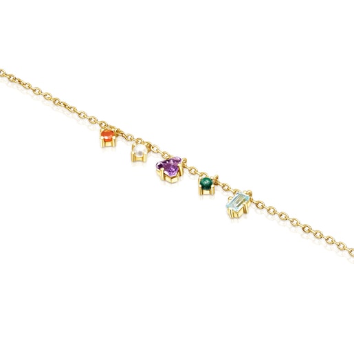 Silver Vermeil TOUS Good Vibes Bracelet with Gemstones