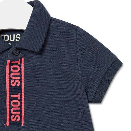 Piqué polo t-shirt in Casual navy blue