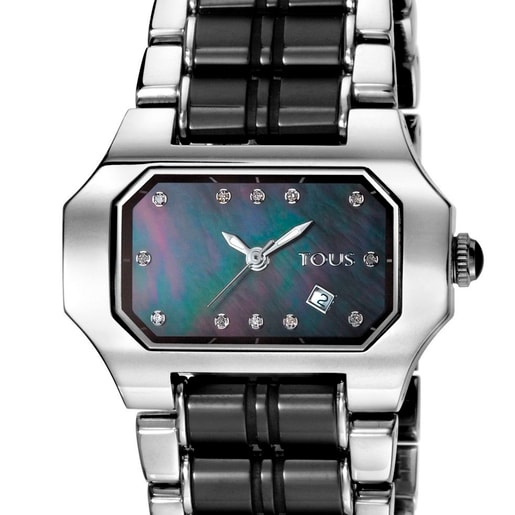 Montre Bel-air en Acier avec Diamants