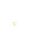 עגיל פירסינג לאוזן בצורת לב מזהב צהוב