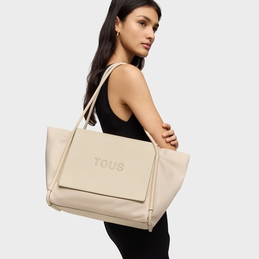 Large beige Tote bag TOUS Silhouette Soft