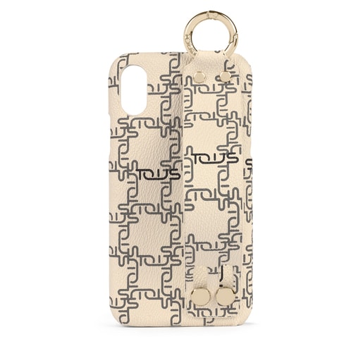 Beige Logogram Delray iPhone X/XS cell phone case