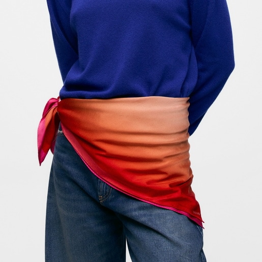 Square purple Scarf TOUS Double Way Gradient