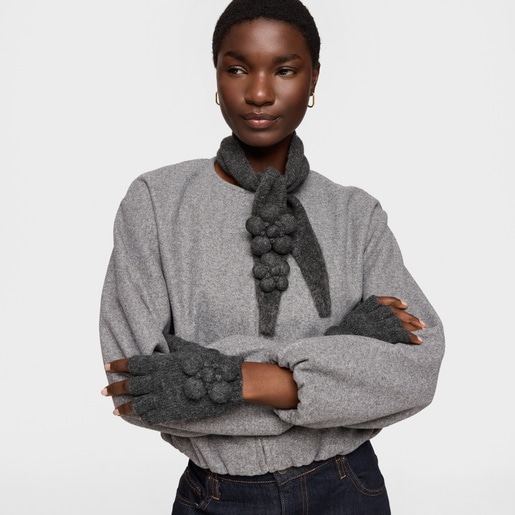 قفازات باللون الرمادي الداكن من التشكيلة TOUS Daisy