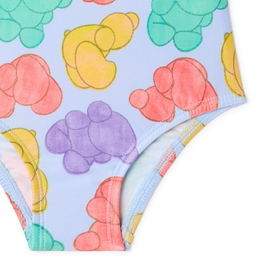 Bañador integral de niña Aqua azul celeste