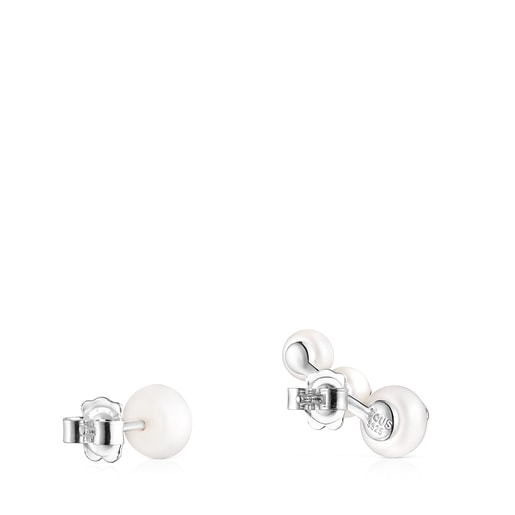 Aros Icon Pearl de plata y perla