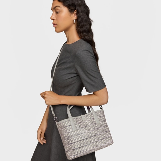 حقيبة أحمال خفيفة متوسطة الحجم بوجهين مزدوجة الاستخدام باللون الرمادي الداكن من تشكيلة TOUS Bear