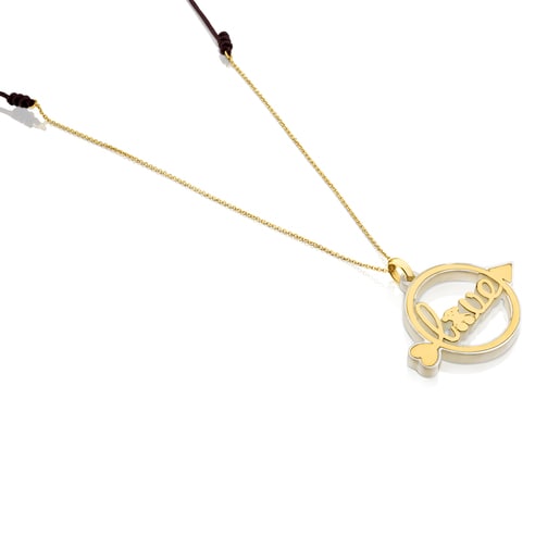 ゴールドにマザーオブパールが付いたネックレス TOUS San Valentín。