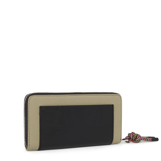 Středně velká peněženka TOUS Empire Cotton v barvě khaki