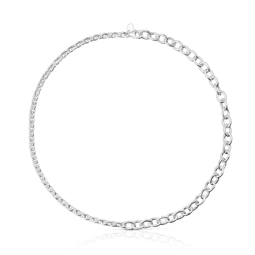 Silver TOUS Calin Choker with round rings