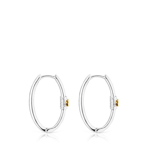 Silver and silver vermeil Lure Hoop earrings | TOUS