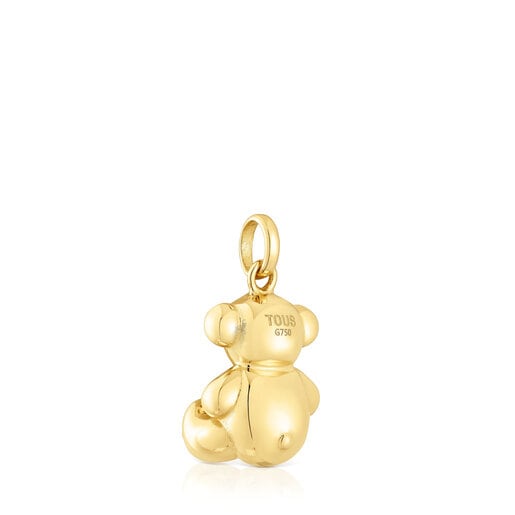 ゴールドに0.08ct ダイヤモンドが付いたペンダントトップ Bold Bear