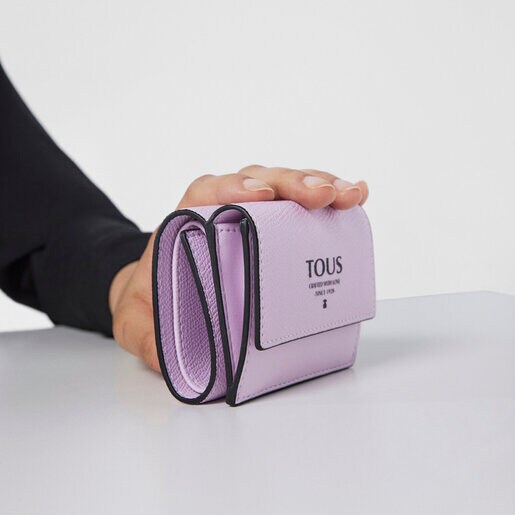 Small mauve TOUS Funny flap Change purse