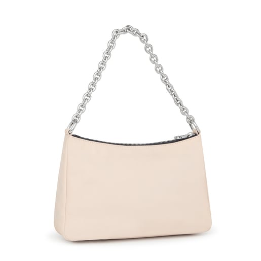 Sac à bandoulière Empire Soft Chain moyen beige