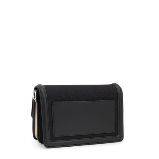 Středně velká černá Crossbody kabelka Audree Canvas