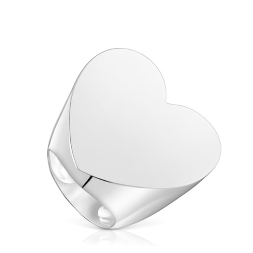 Anell segell gran de plata cor Sweet Dolls