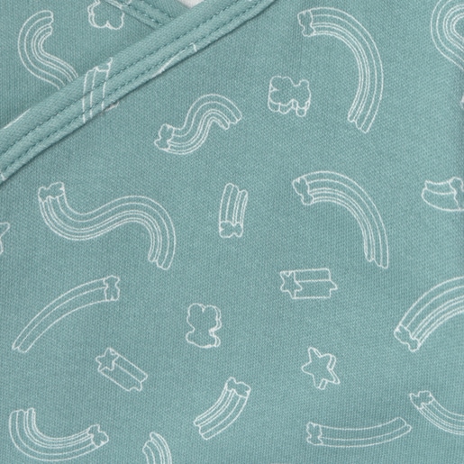 Pack of wrap-over baby bodysuits in Arc mist