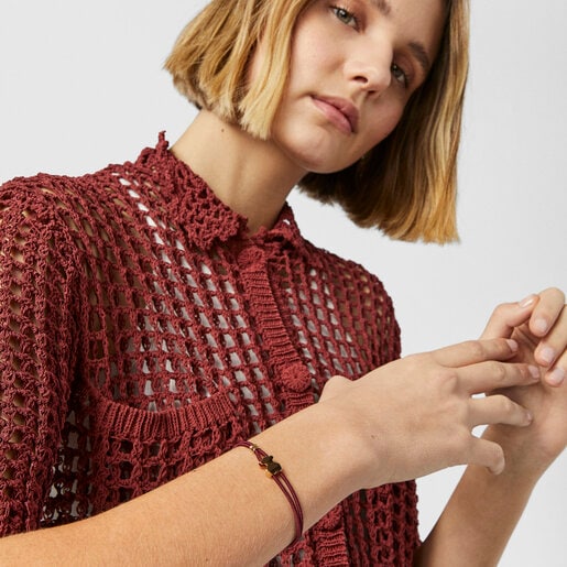 Burgundy Sweet Dolls Elastic bracelet