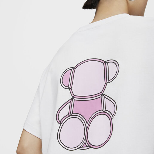 Pink short-sleeved T-shirt TOUS Bear Faceted L