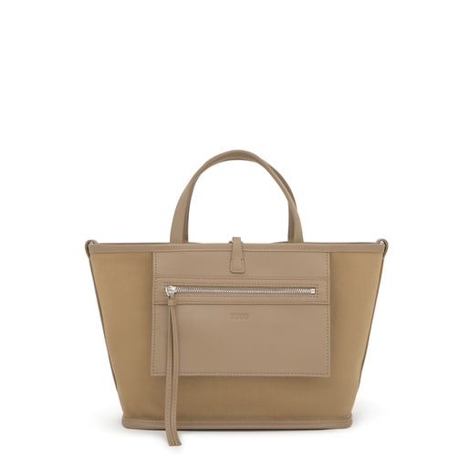 حقيبة أحمال خفيفة متوسطة الحجم بوجهين مزدوجة الاستخدام باللون البيج من تشكيلة TOUS Bear