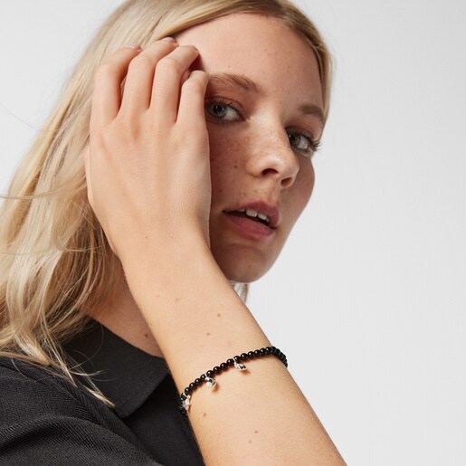 צמיד מג'יק נייצ'ר מכסף סטרלינג עם אוניקס ופנינה