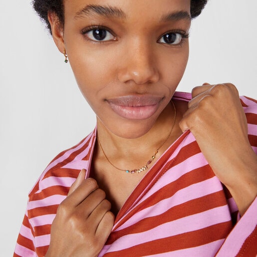 Колье TOUS Mama из вермеля с драгоценными камнями