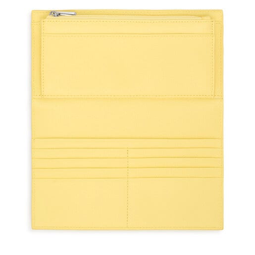 Πορτοφόλι pocket Kaos Mini Evolution σε κίτρινο χρώμα