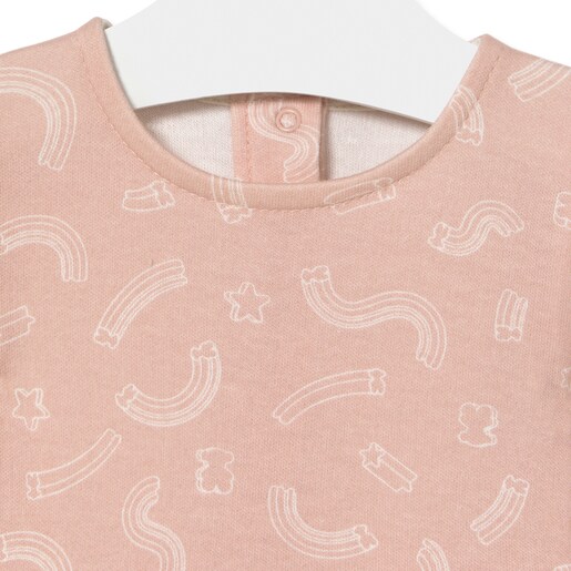 Bodysuit with skirt in Arc pink