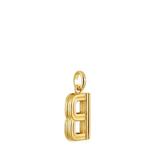 Medium 18kt gold plating over silver letter B Pendant TOUS Alphabet