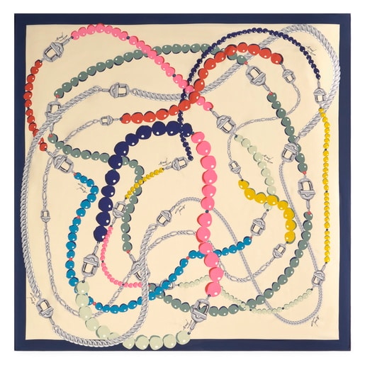 Pañuelo cuadrado azul marino T Manifesto