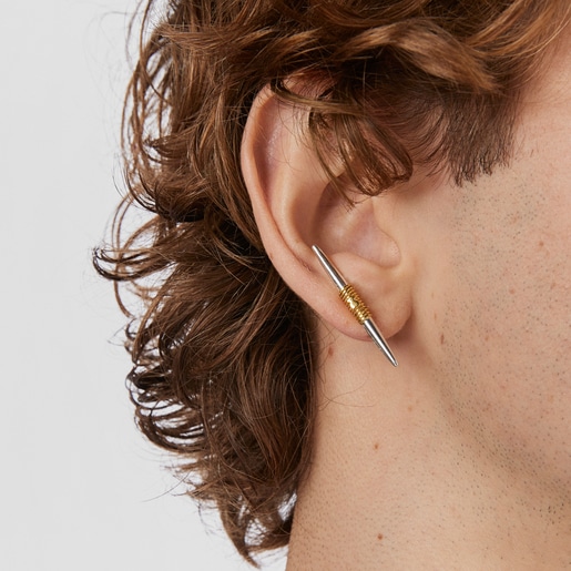 Silver and silver vermeil Lure 1/2 Earring