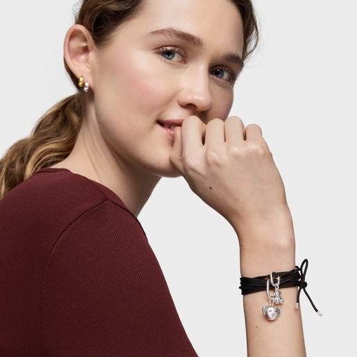 Collar largo de plata en color negro TOUS Basics