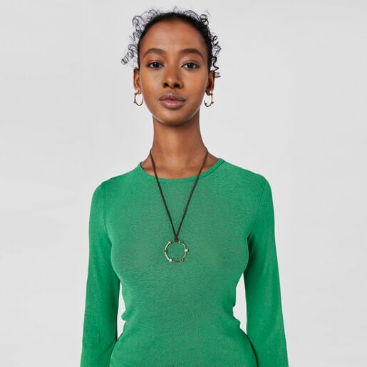 Collar Glory con baño de oro 18 kt sobre plata con Gemas