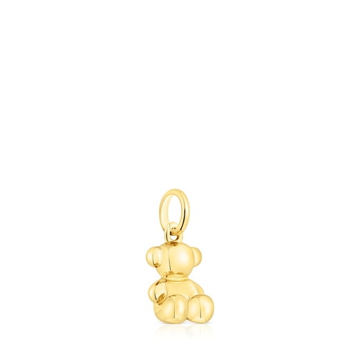 Small silver vermeil Bold Bear pendant