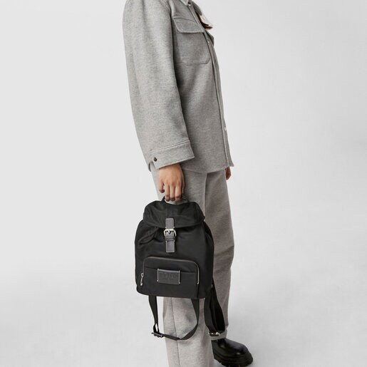 Маленький черный рюкзак Empire Soft Chain