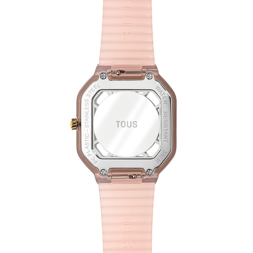 Reloj analógico de acero IPG rosa con zirconitas Gleam Fresh