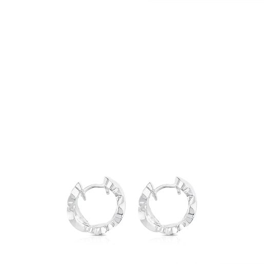 Silver TOUS Bear hoop Earrings Bear motif 1,3cm.